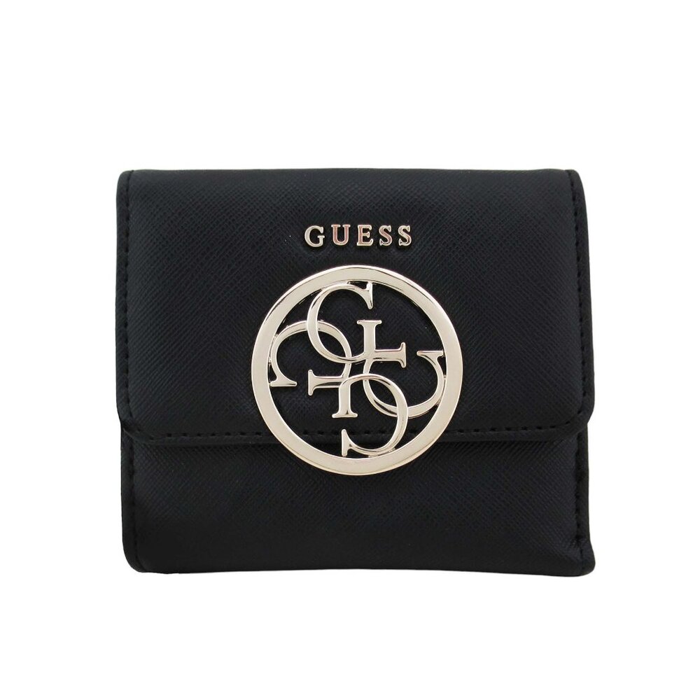 GUESS Black Logo Compact Wallet